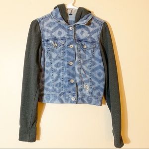 Bullhead Black Jean Jacket Sweatshirt